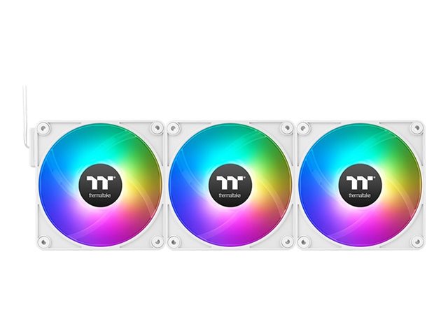 Image THERMALTAKE 140mm CT140 EX ARGB Sync PC Cooling Fan White 3 Fan Pack