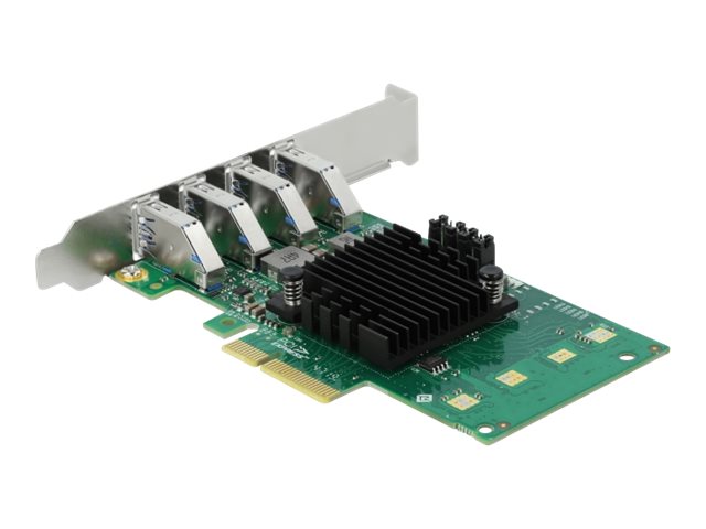 Image DELOCK PCI Express x4 Karte zu 4 x extern USB 3.0 Quad Channel - Low Profile Fo