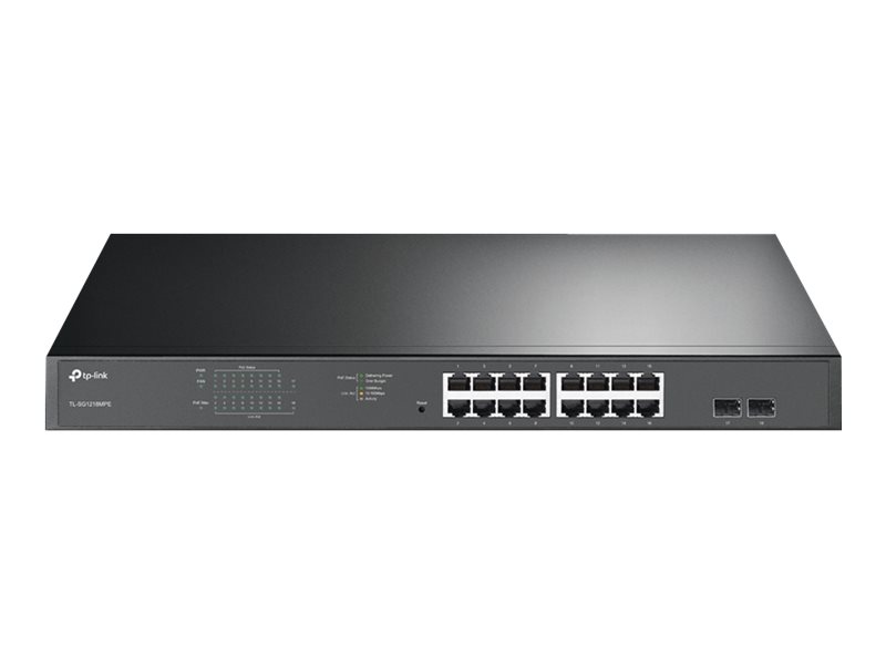 Image TP-LINK 16-Port Gigabit PoE+ Easy Smart Switch, 16 Gigabit RJ45 Ports, 2 SFP Sl