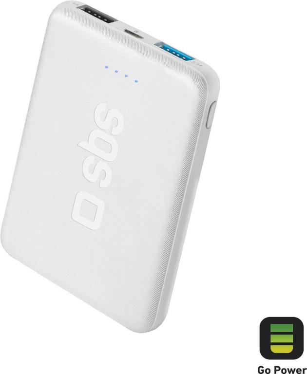 Image SBS Powerbank Pocket Line 5.000mAh 2xUSB 2.1A white