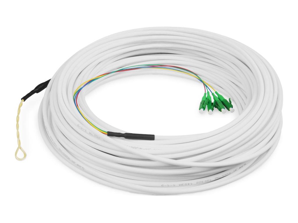 Image DIGITUS FTTH Drop Kabel, Singlemode, 4 Fasern, 4 LC/APC, 30m
