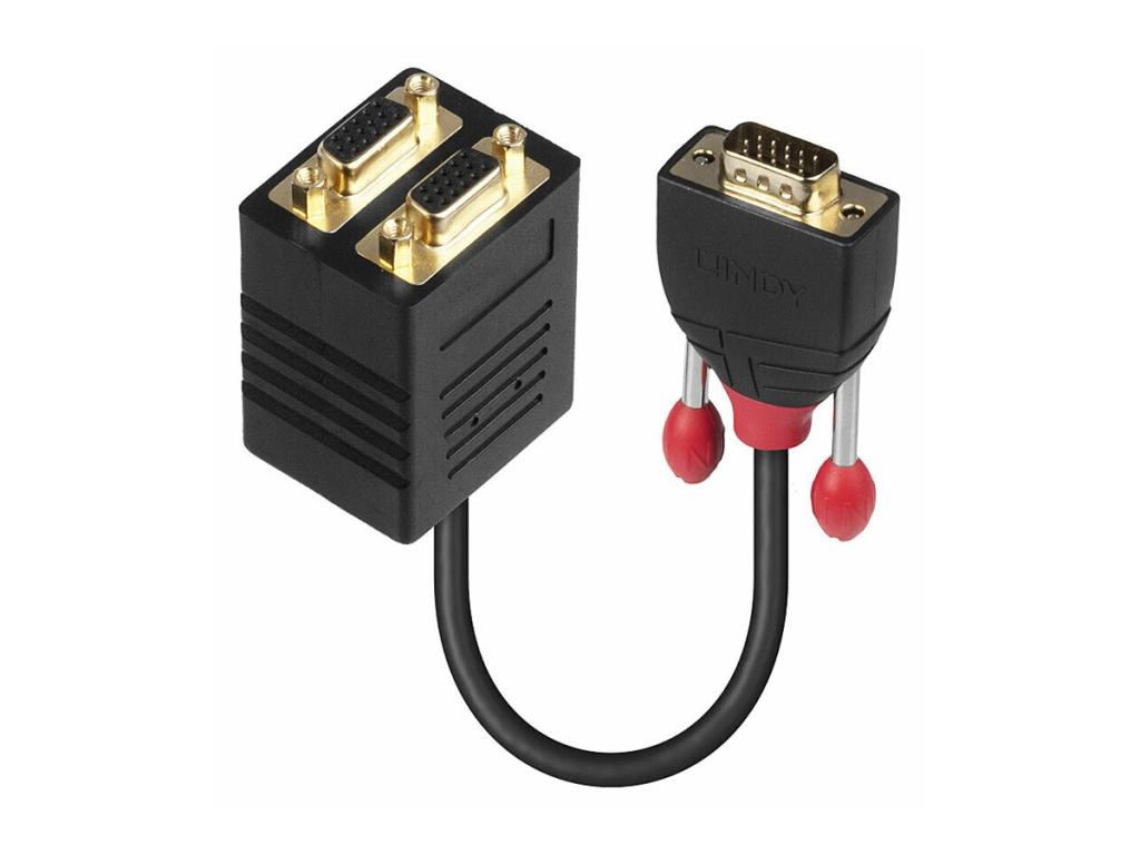 Image LINDY VGA-Splitterkabel, 2 Port 1 x VGA St. an 2x VGA Kupp.