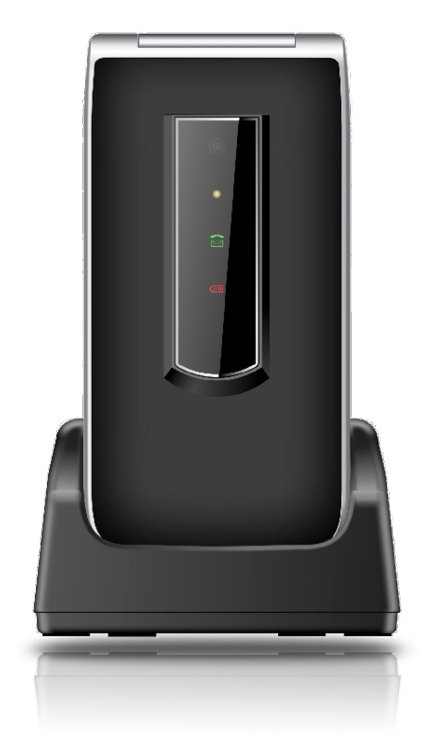 Image BEA-FON Beafon SL495 LTE - 4G, Silver Line, Großtastenklapphandy, schwarz-silbe