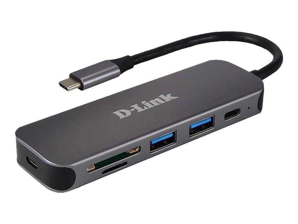 Image D-LINK DUB-2325/E 5-in-1 USB-C Hub mit Card Reader