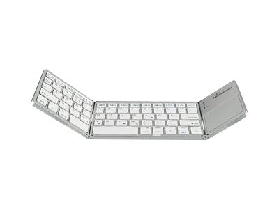 Image MediaRange MROS133 Tastatur kabellos silber