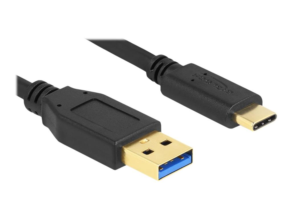 Image DELOCK - USB-Kabel - USB Typ A (M) bis USB-C (M) - USB 3,2 Gen 1 - 2,0m - Schwa