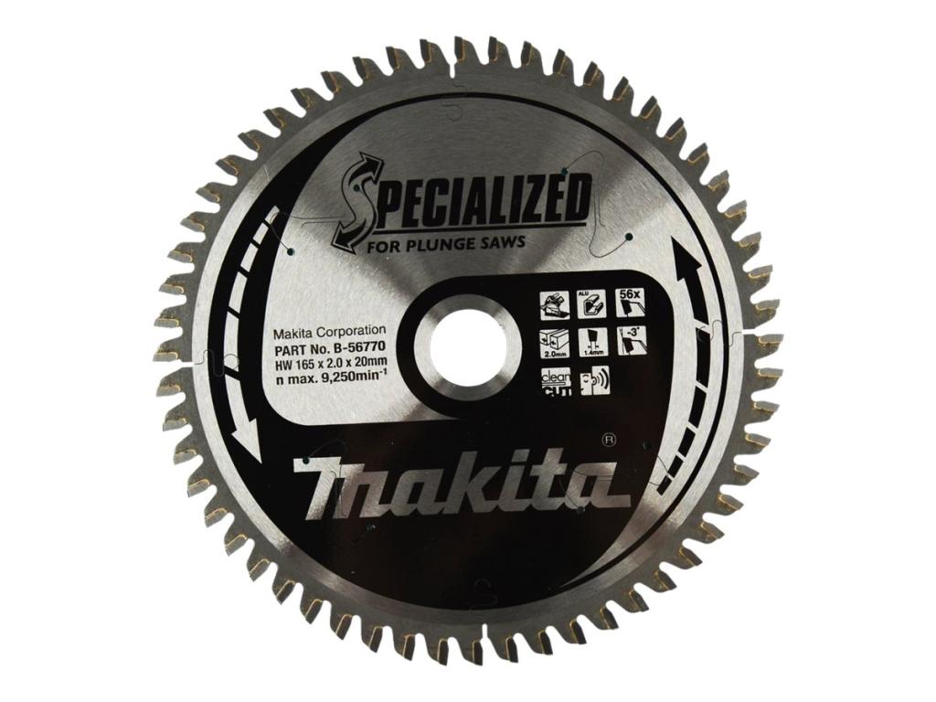 Image Makita Specialized - Sägeblatt - für Aluminium - 165 mm - 56 Zähne (B-56770)