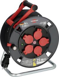 Image BRENNENSTUHL 9232250100 Kabeltrommel 25 m Schwarz Schutzkontakt-Stecker