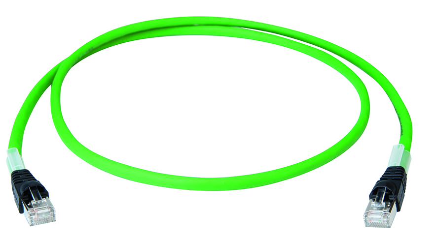 Image TELEGÄRTNER Patchk.S/FTP Cat.6A gn 0,5m PUR STX UL