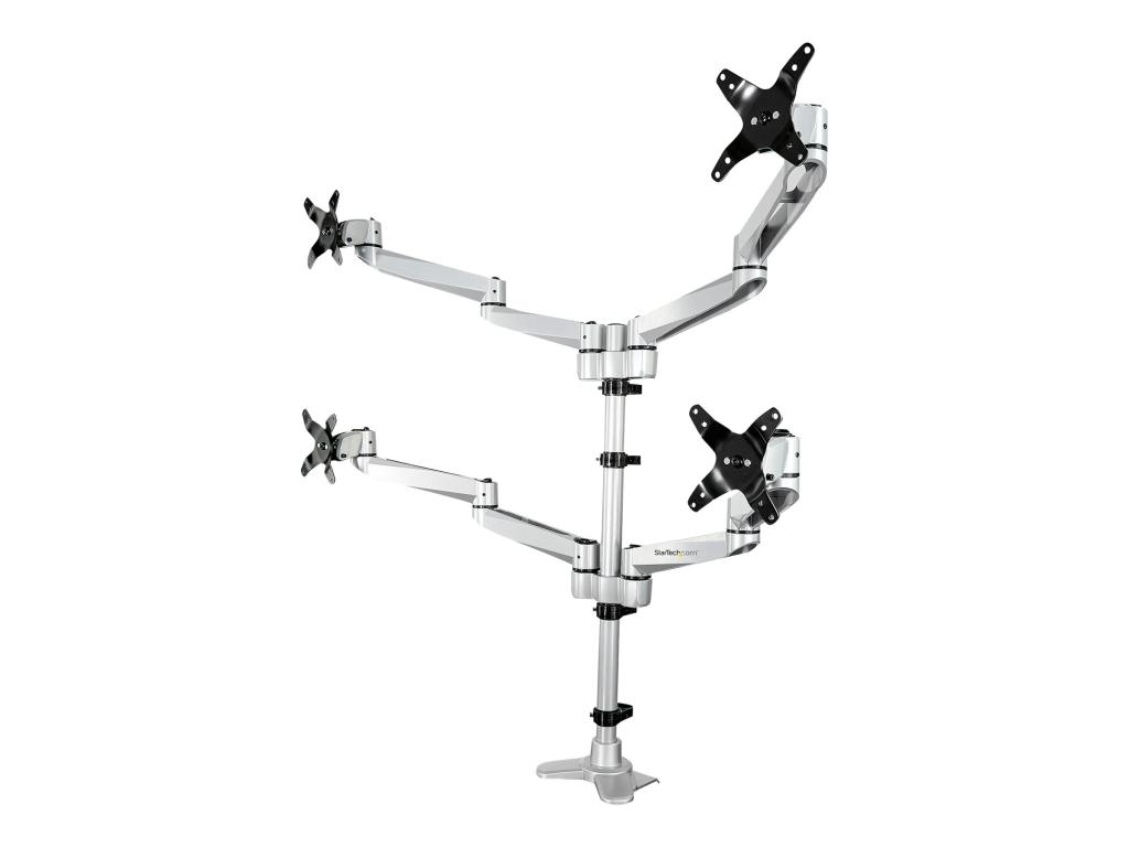 Image StarTech.com Monitor-Halterung ARMQUADPS ARMQUADPS silber für 4 Monitore, Tischklemme