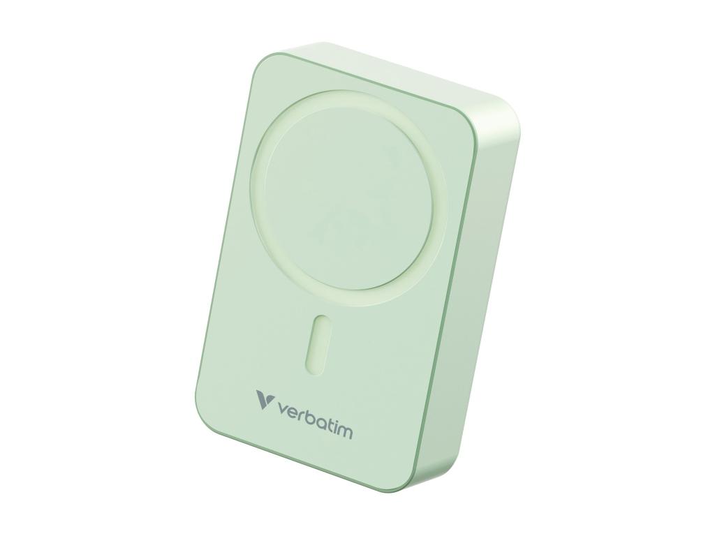 Image VERBATIM Charge ´n´ Go Essentials Power Bank Magnetic Wireless 20000mAh Green