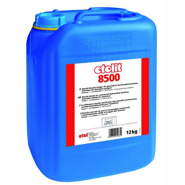 Image etolit 8500 | 12 Kg flüssiger Geschirrreiniger,  für Aluminium geeignet, mildalkalisch, universell einsetzbar, chlorfrei, geeignet für alle Wasserhärten