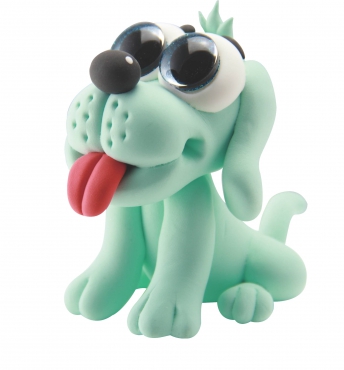 Image Super Dough Knetfigur Knete Modelliermasse Eye Love You Dog