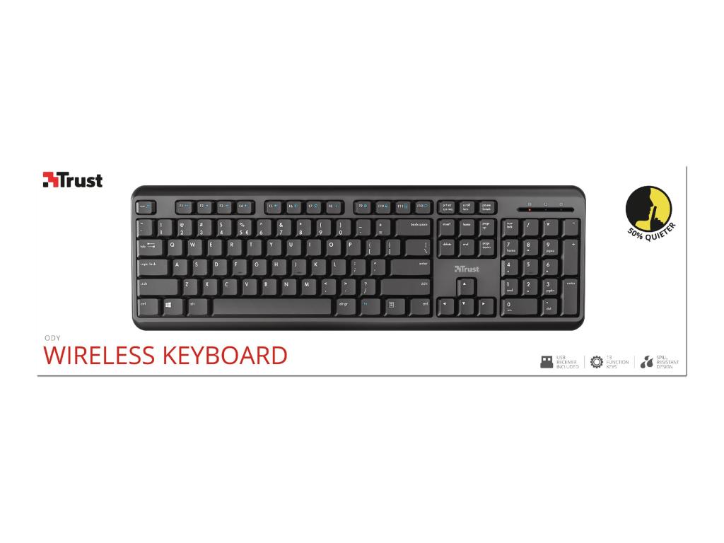 Image TRUST ODY WIRELESS TASTATUR DE