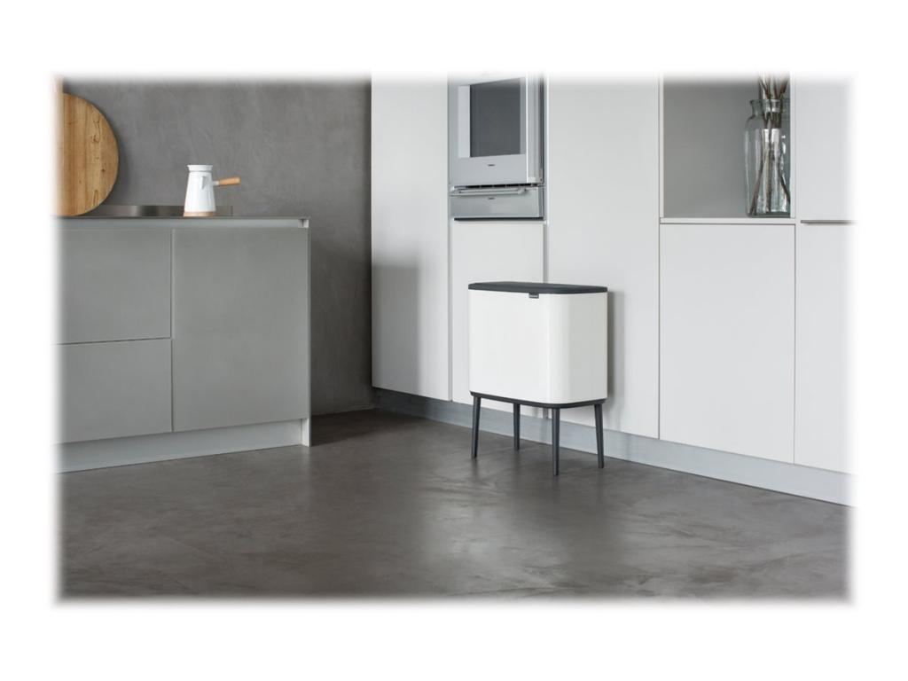 Image BRABANTIA Mülleimer Bo Touch Bin weiss, 11 + 23 L