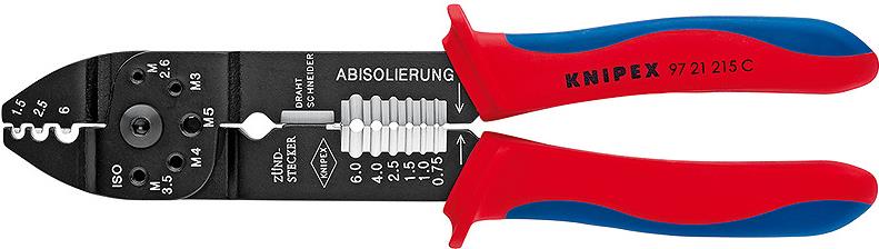 Image KNIPEX Kabelschuhzange 0.75...6.0 mm² 222 g mm² (97 21 215 C)