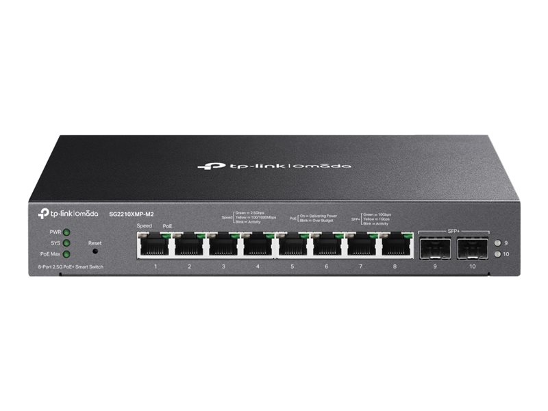 Image TP-LINK Omada 8-Port 2.5GBASE-T and 2-Port 10GE SFP+ Smart Switch with 8-Port P
