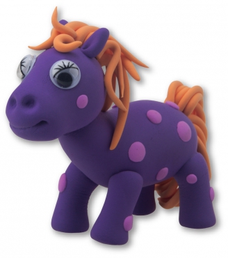 Image Super Dough Knetfigur Knete Modelliermasse Fancy Horse Purple