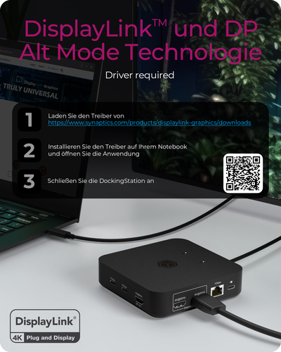 Image RAIDSONIC IB-DK4090-C (HDMI, USB-C, USB-A, RJ-45)