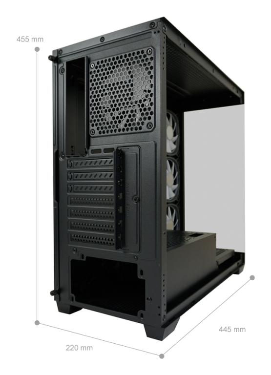 Image LC-POWER Case Midi LC-Power LC-715B-ON Shaded Gaming Black