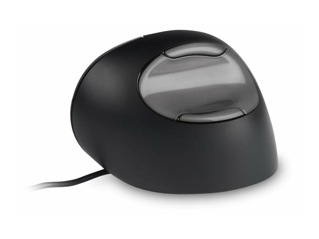 Image BAKKER ELKHUIZEN Evoluent D Small Maus ergonomisch kabelgebunden grau, schwarz, silber