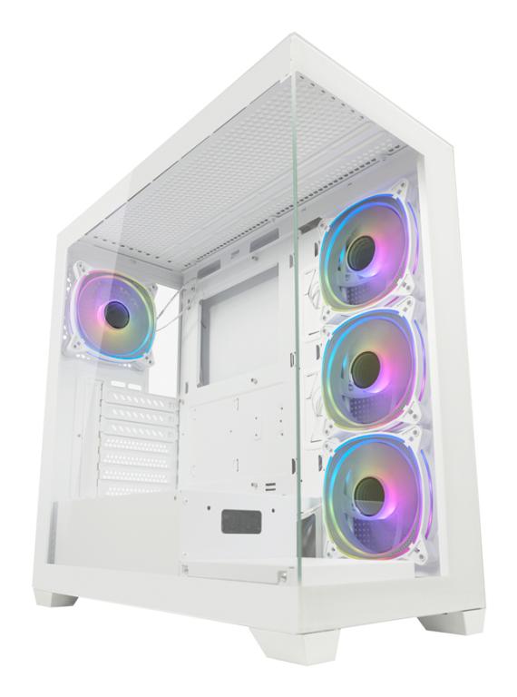 Image LC-POWER Case Midi LC-Power LC-715W-ON Shaded Gaming White