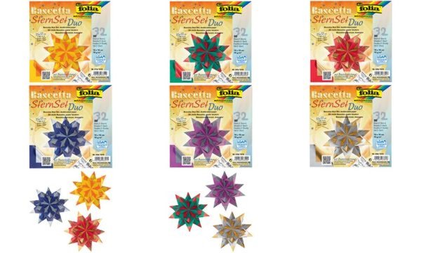 Image folia Faltblätter Bascetta-Stern, 1 50 x 150 mm, silber/gold (57905210)