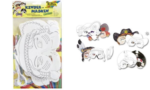 Image folia Kindermasken Themen, aus Pa ppe, 6 Motive sortiert (57906085)