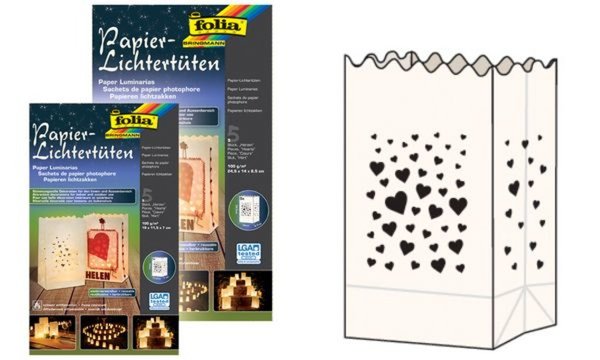 Image folia Lichtertüten Sterne, klein, aus Papier, weiß (57906198)