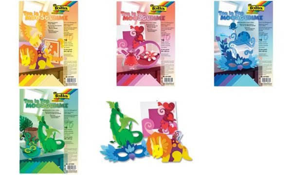 Image folia Moosgummi, (B)200 x (H)290 mm , TON IN TON MIX blau (57905948)