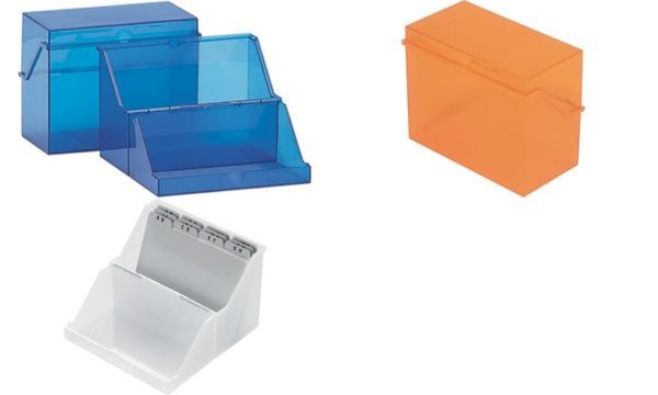 Image helit Klein-Karteikasten Transluzen t, A6 quer, blau (5161133)