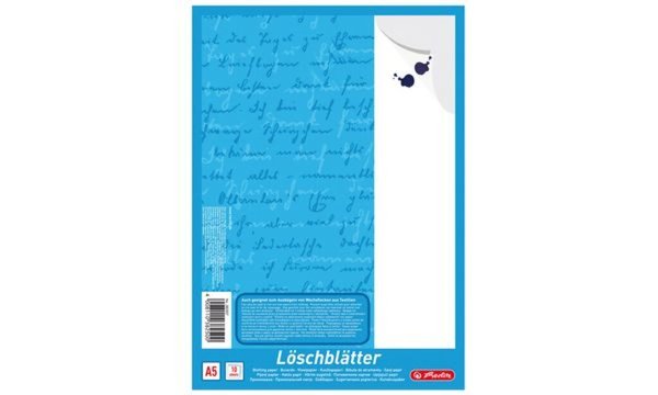 Image herlitz Löschpapierblock DIN A5, 80 g/qm, weiß (382507)