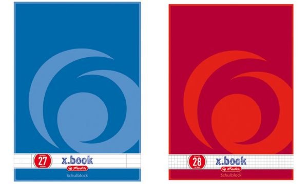 Image herlitz Schulblock x.book, DIN A4, Lineatur 27 / liniert (216275)
