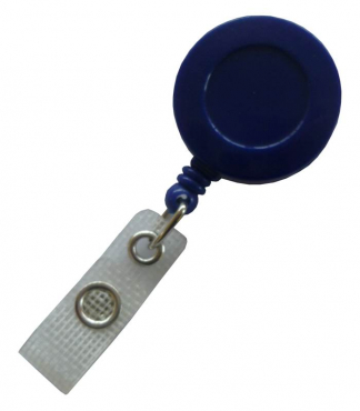 Image JOJO – Ausweishalter Ausweisclip Schlüsselanhänger, runde Form, Gürtelclip, Druckknopfschlaufe, Farbe blau - 10 Stück