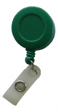 Image JOJO – Ausweishalter Ausweisclip Schlüsselanhänger, runde Form, Gürtelclip, Druckknopfschlaufe, Farbe grün - 100 Stück