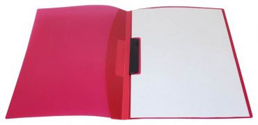 Image EXXO by HFP Klemmmappe / Präsentationsmappe / Klemmhefter, A4, aus PP, mit Swing-Clip, passend für 30 Blätter, Farbe: transparent rot – 1 Stück