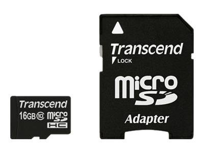 Image mSDHC 16GB Transcend  + Adapter / Class 10