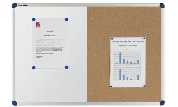 Image nobo Kombitafel, Weißwand/Kork, Maß e: (B)900 x (H)600 mm (5538370)