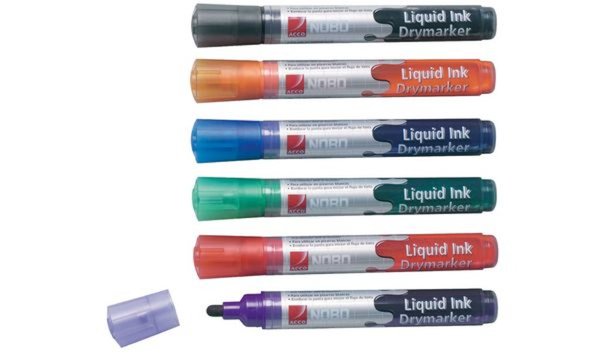 Image nobo Liquid Ink Whiteboard-Marker R undspitze, 6er Set (5500555)