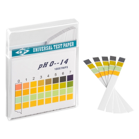 Image pH Teststreifen, Messbereich 0-14 | 100 Stück <br>Lackmus Testpapier, Indikator Universalpapier, Säuretest für Aquarien, Trinkwasser
