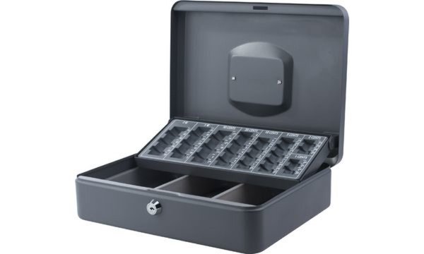 Image pavo Geldkassette mit Zähleinsatz, dunkelgrau, 1 Tragegriff (7300120)