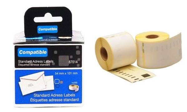 Image rillstab Rollenetiketten, 101 x 54 mm, weiß (71700092)