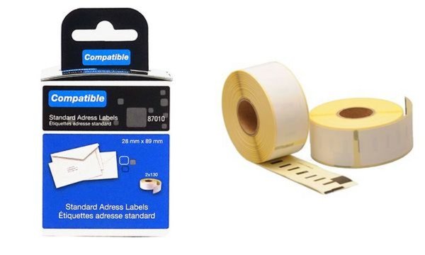 Image rillstab Rollenetiketten, 89 x 28 m m, weiß (71700090)