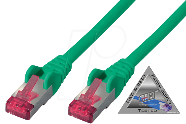 Image shiverpeaks Patchkabel S/FTP Cat.6aPIMF grün 0,25 m