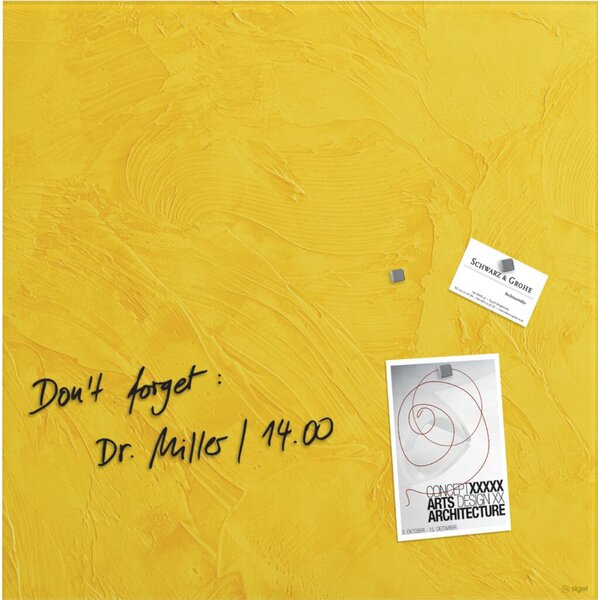 Image sigel Glas-Magnettafel artverum Yellow Structure, (B)480 mm