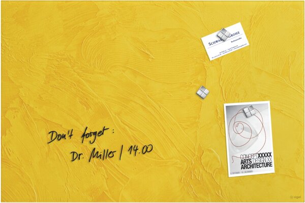 Image sigel Glas-Magnettafel artverum Yellow Structure, (B)600 mm