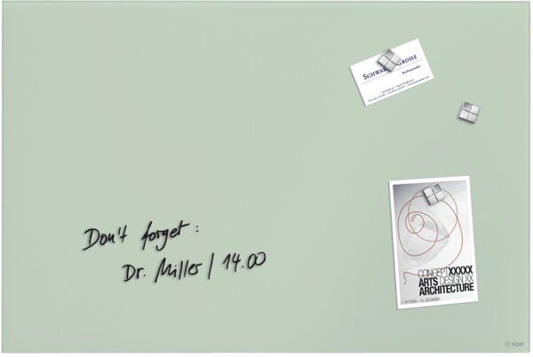 Image sigel Glas-Magnettafel artverum, mint, (B)600 x (H)400 mm