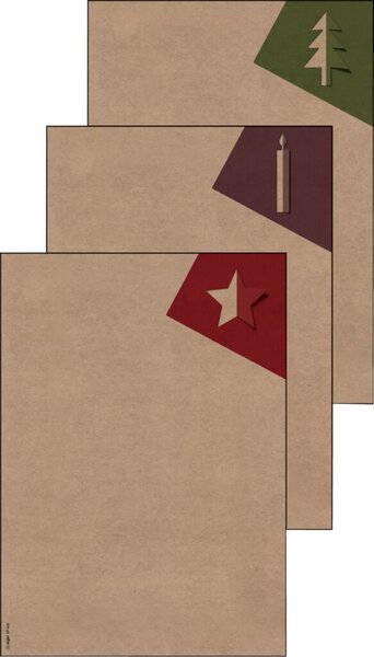 Image sigel Weihnachts-Motiv-Papier-Set "Cut-out style", A4