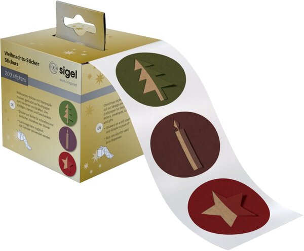 Image sigel Weihnachts-Sticker "Cut-out style", auf Rolle