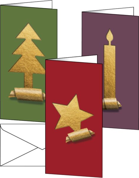 Image sigel Weihnachtskarten-Set "Cut-out-style", DIN lang